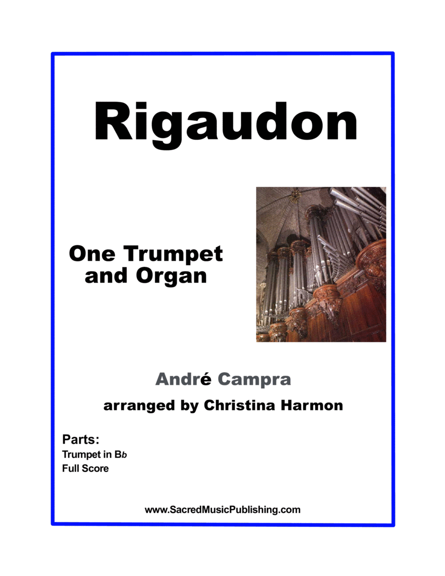 Rigaudon - One Trumpet and Organ Rigaudon - One Trumpet and Organ Trumpet Duet scores gallery preview page 1