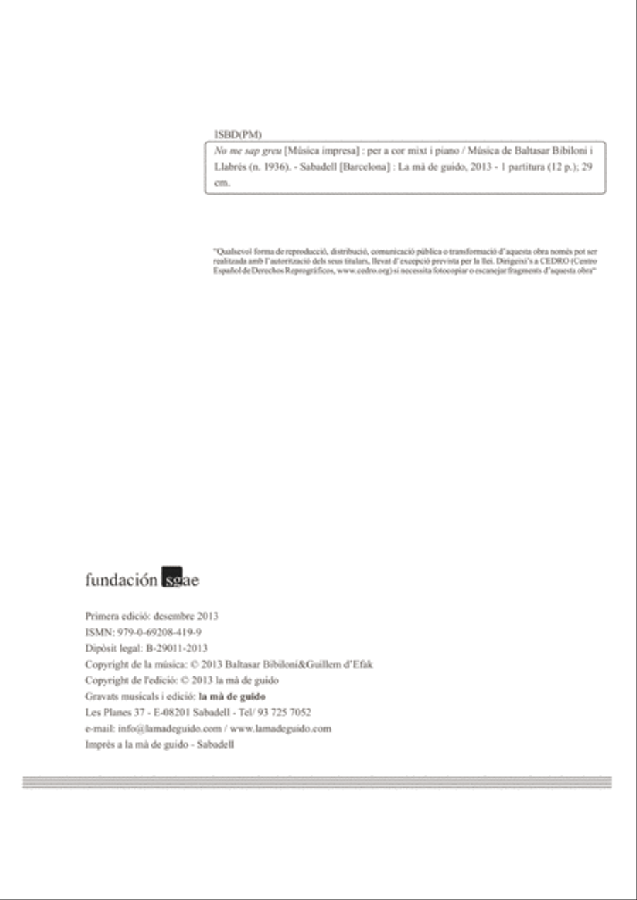 No me sap greu 4-Part scores gallery preview page 2