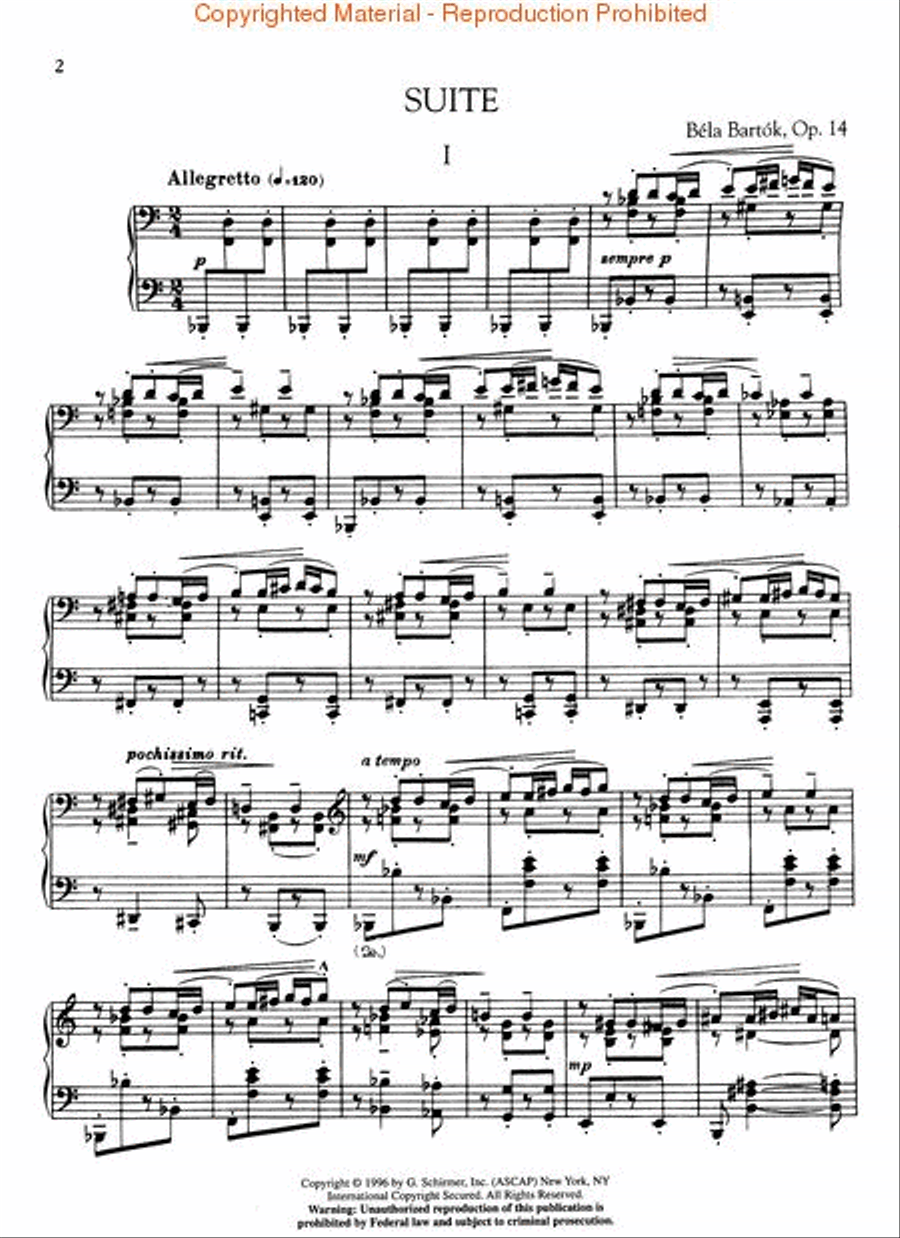 Compositions for Piano