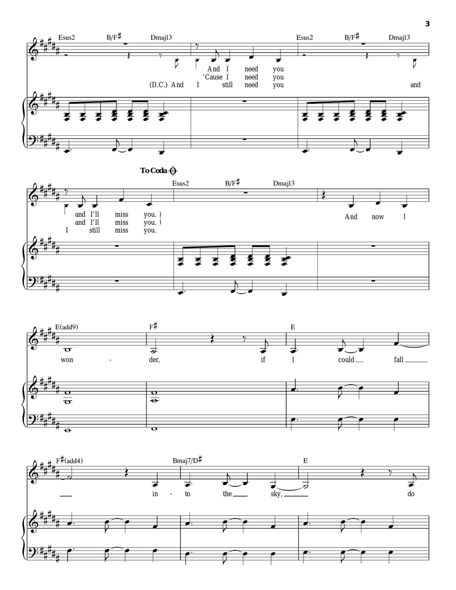 A Thousand Miles A Thousand Miles Piano, Vocal scores gallery preview page 3