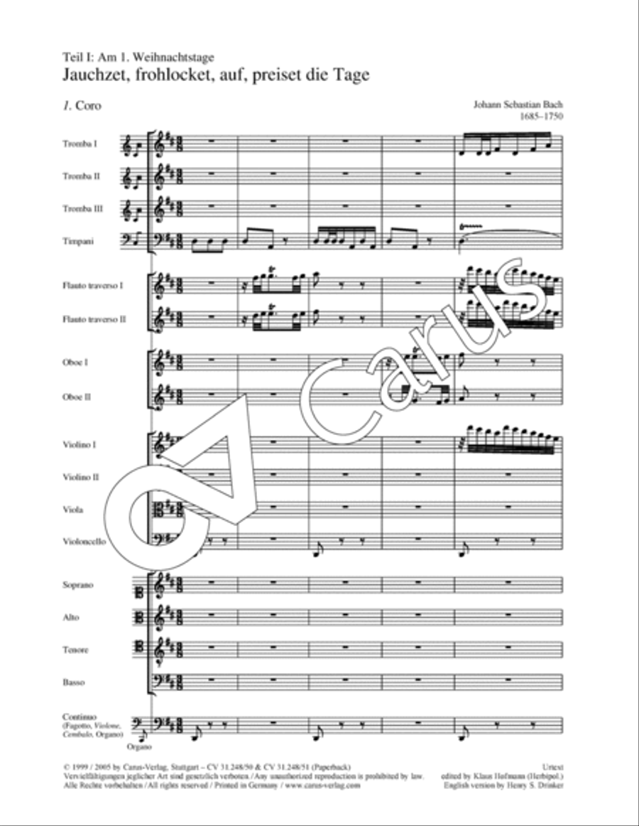 Christmas Oratorio SSATB scores gallery preview page 14