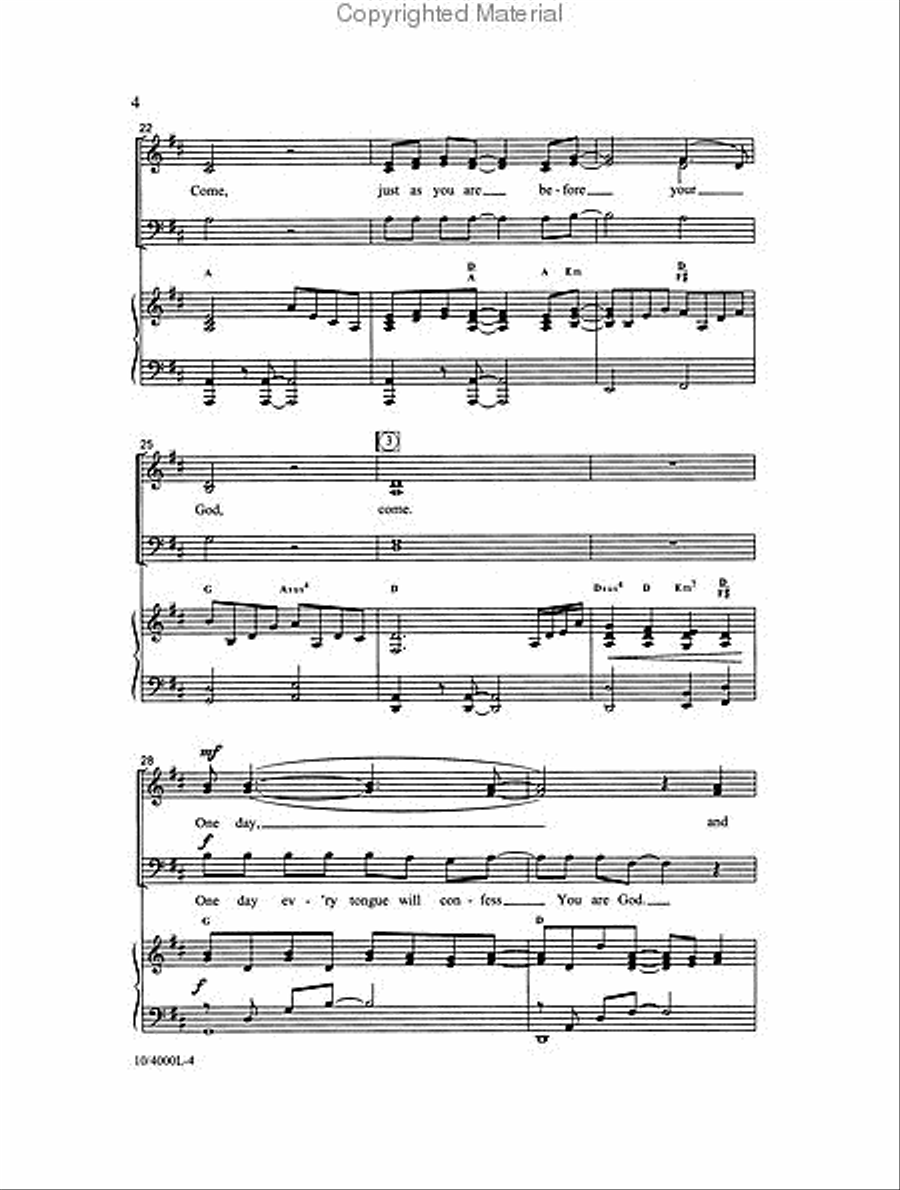 Come, Now Is the Time to Worship 4-Part scores gallery preview page 3