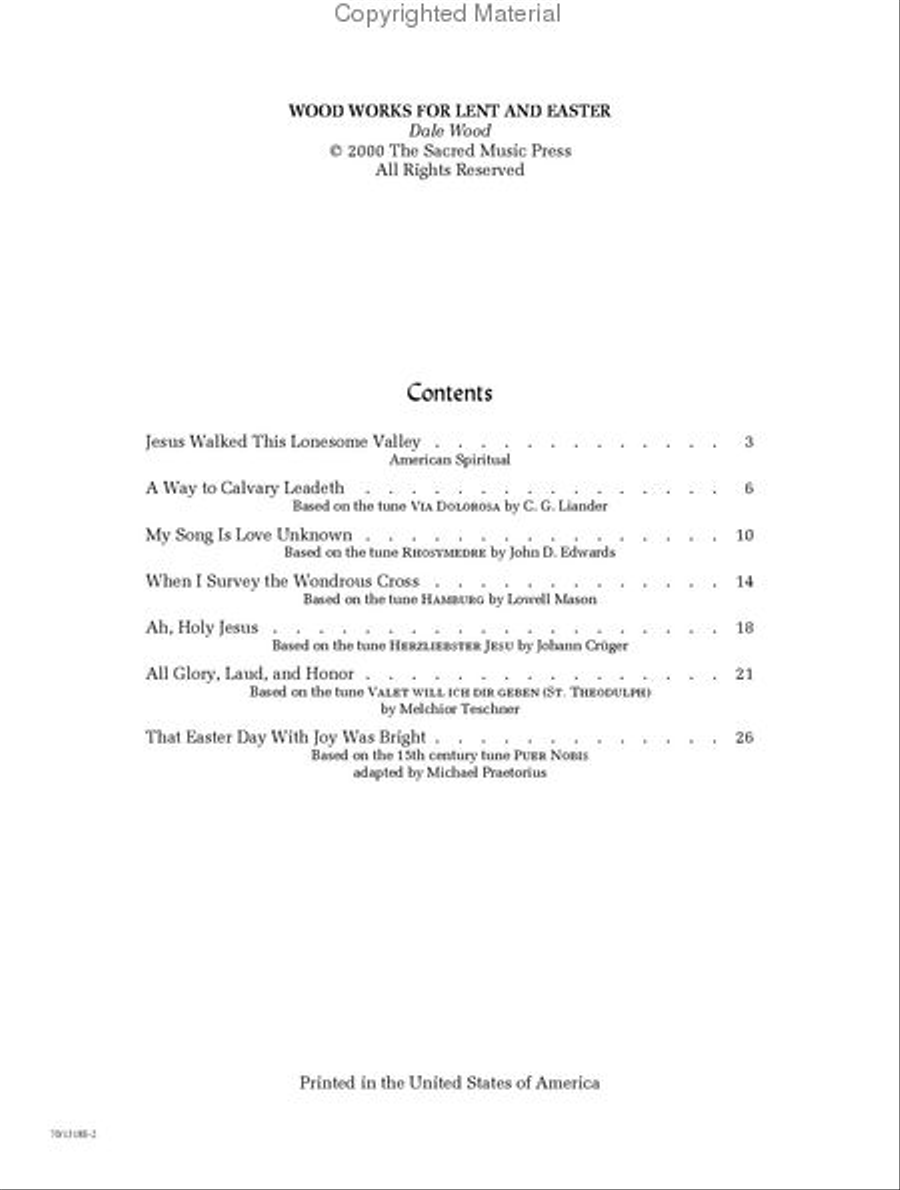 Wood Works for Lent and Easter Organ Solo scores gallery preview page 8
