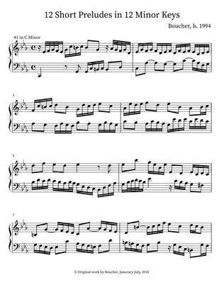 12 Short Preludes in 12 Minor Keys