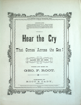 Book cover for Hear the Cry That comes Across the Sea! Rallying Song and Chorus