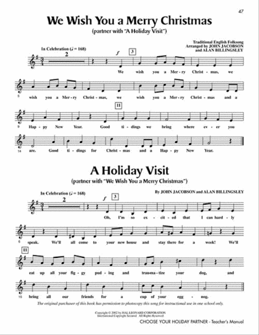 Choose Your Holiday Partner (Collection) Choir scores gallery preview page 7