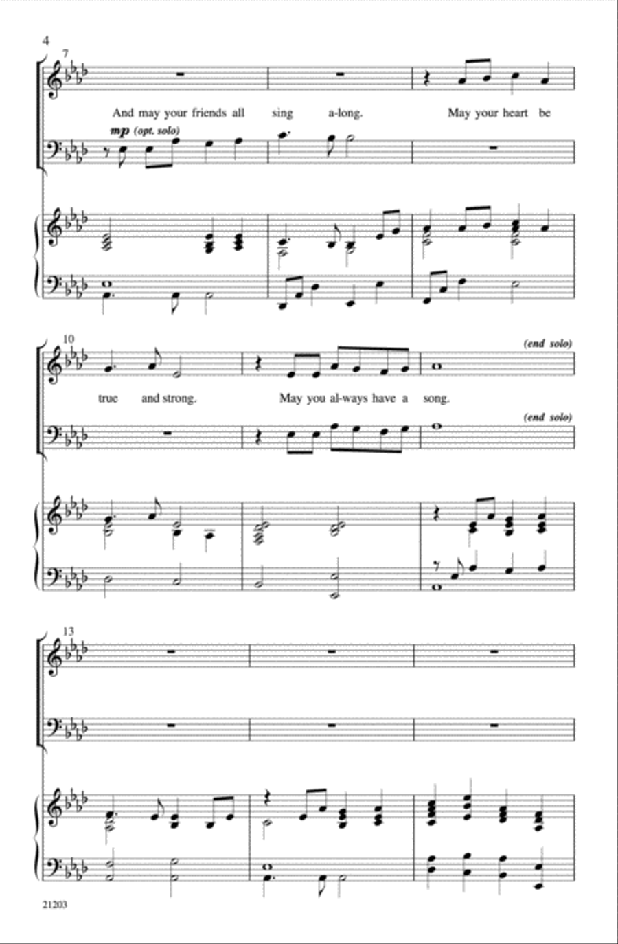 May You Always Have a Song Choir scores gallery preview page 2