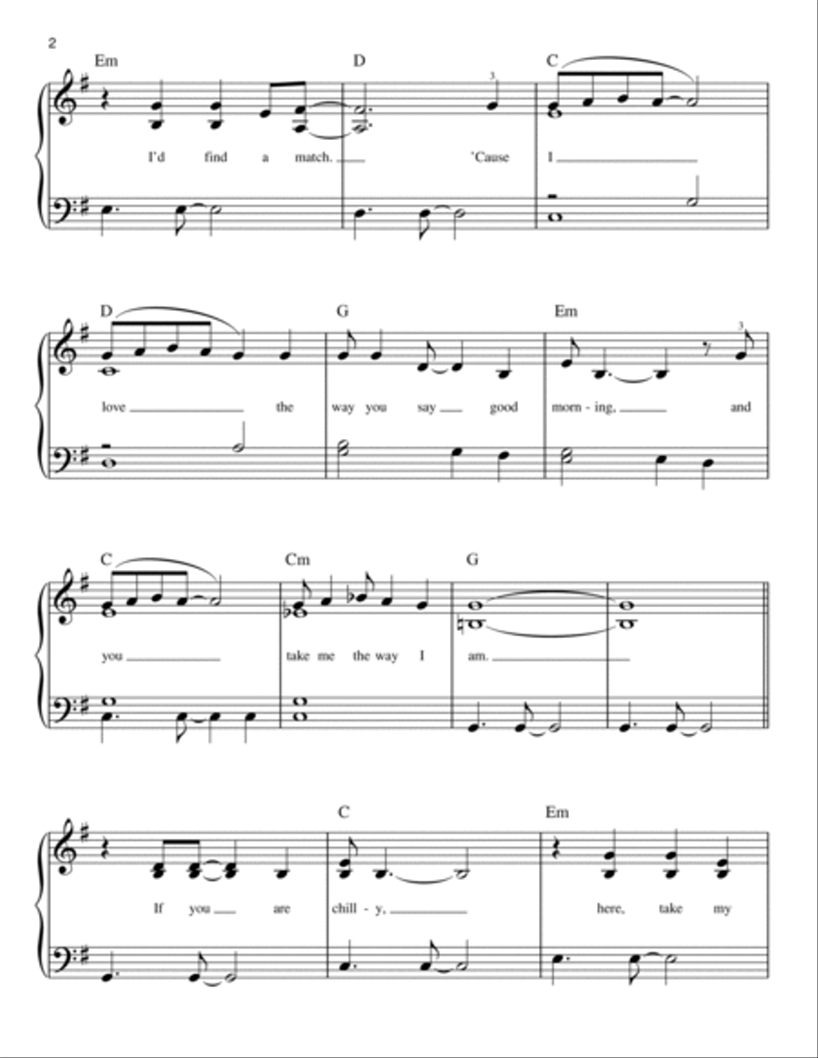 The Way I Am The Way I Am Easy Piano scores gallery preview page 2