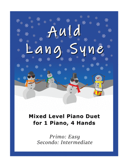 Auld Lang Syne (Easy Piano Duet; 1 Piano, 4-Hands) image number null