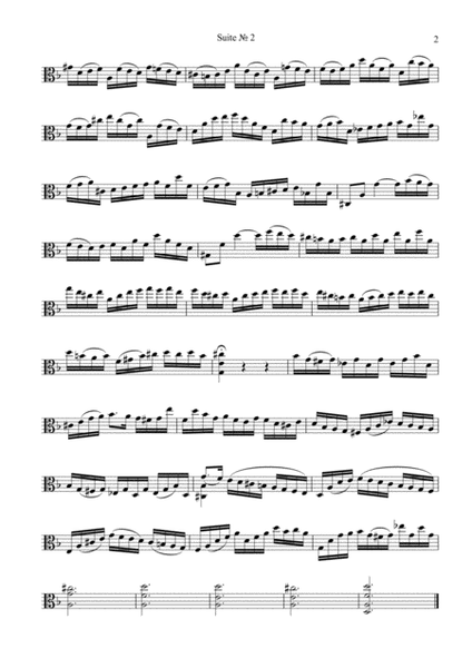 Suite No. 2, BWV 1008 for viola solo