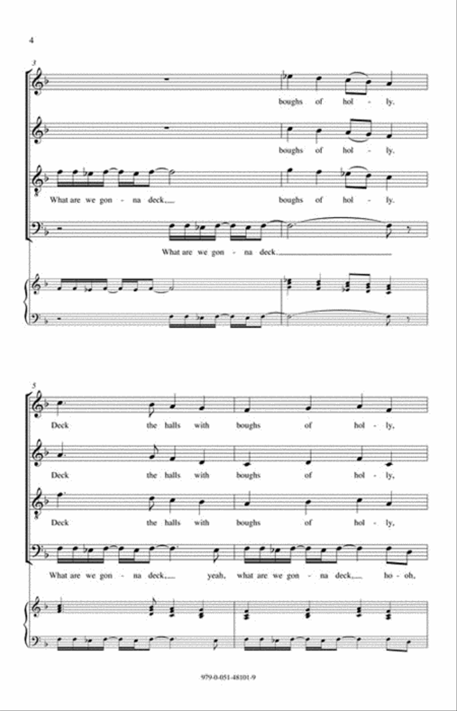 Deck the Halls Deck the Halls 4-Part scores gallery preview page 3