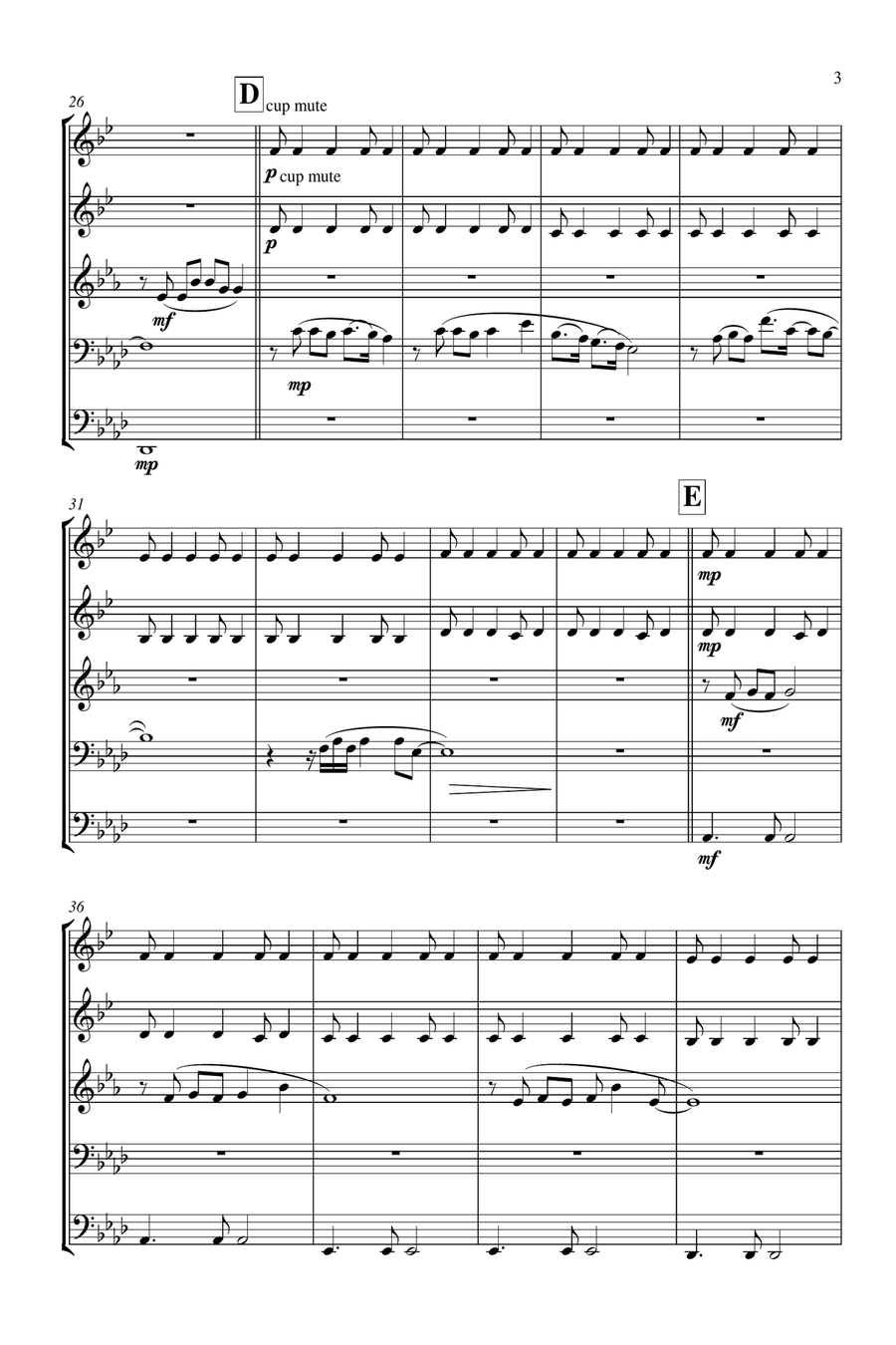 Yellow Yellow Brass Ensemble scores gallery preview page 4