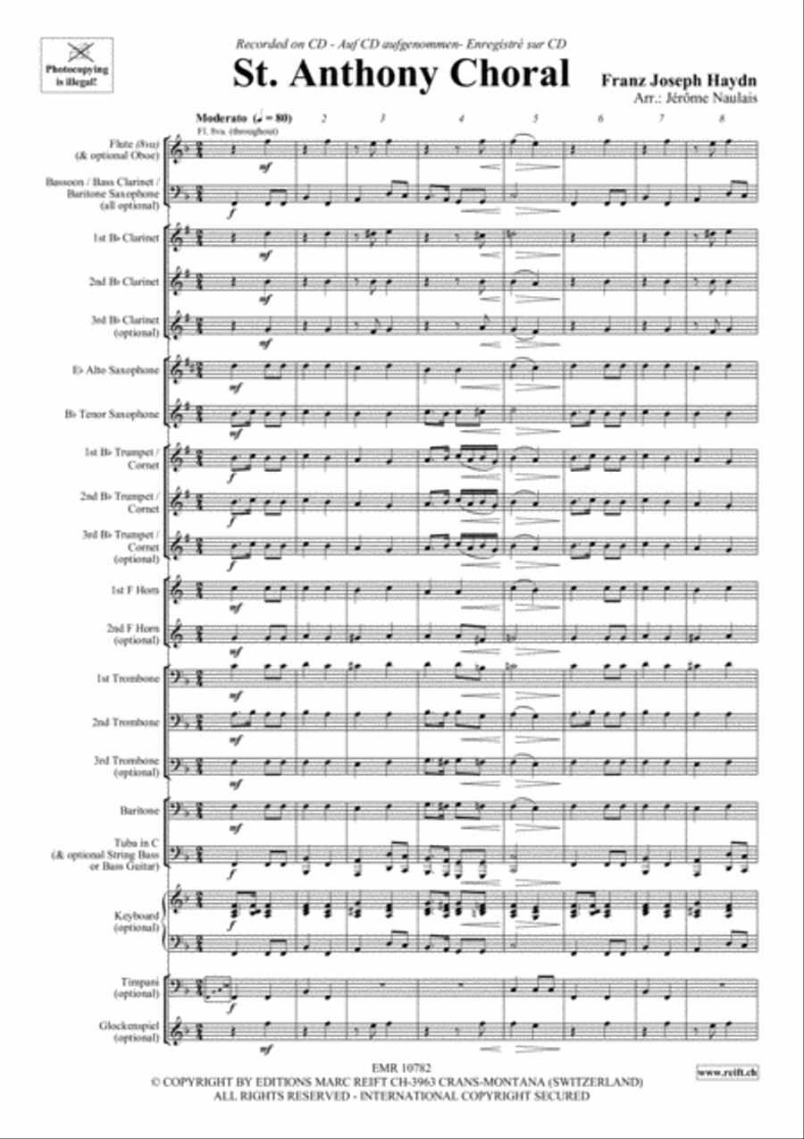 St. Anthony Choral St. Anthony Choral Concert Band scores gallery preview page 4