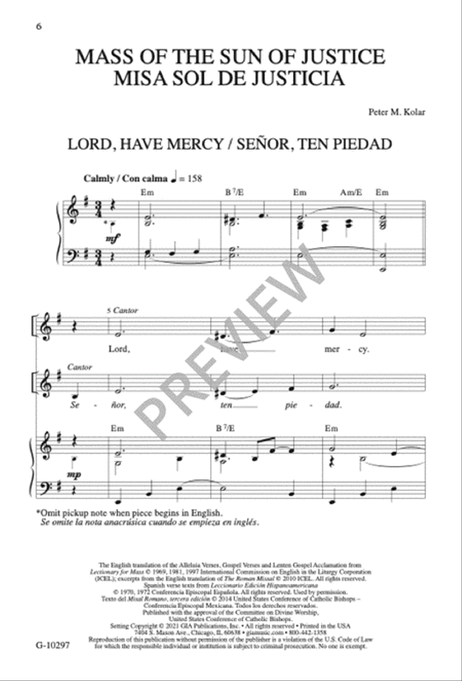 Mass of the Sun of Justice / Misa Sol de Justicia 4-Part scores gallery preview page 8