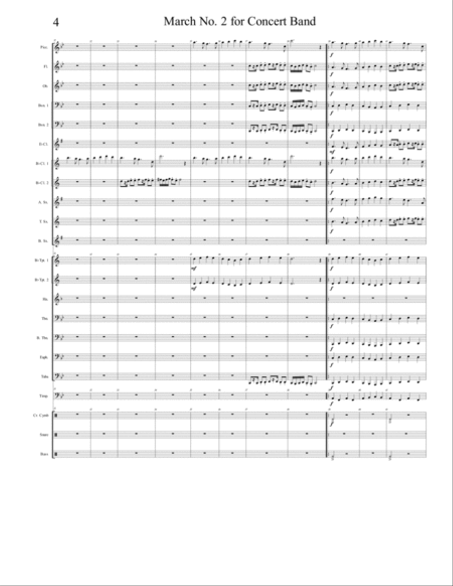 March No. 2 for Concert Band Concert Band scores gallery preview page 4