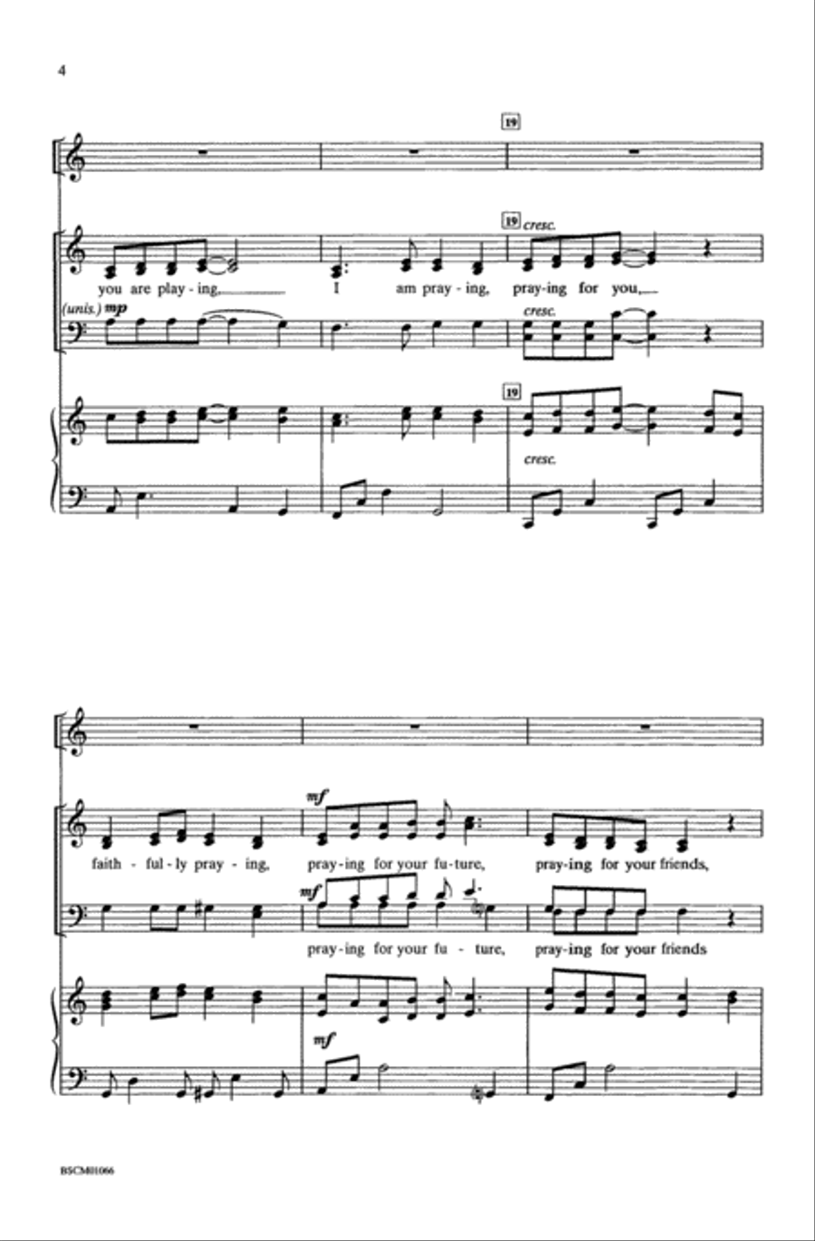 Through The Window - SATB/Unison 4-Part scores gallery preview page 4