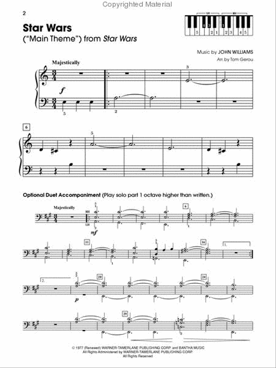 Star Wars Piano scores gallery preview page 2