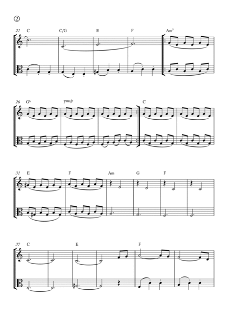 Je Te Laisserai Des Mots String Duet scores gallery preview page 2