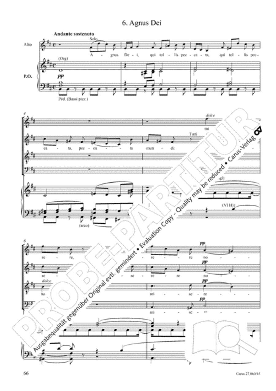 Messe a quatre voix 4-Part scores gallery preview page 67