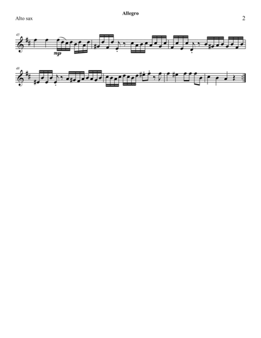 Fiocco: Allegro - arr. for Sax Quartet S(A)ATB(Bs) image number null