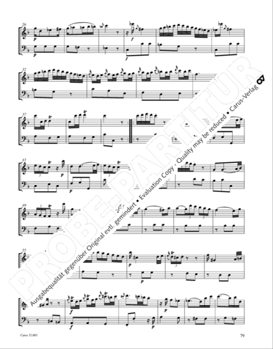 Gesamtausgabe Band 3 (Kammermusik: Duette, Solo- und Triosonaten) Score scores gallery preview page 100