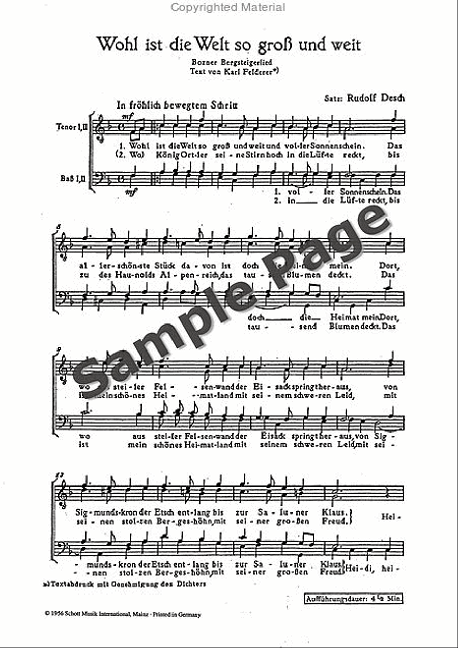 Desch R Wohl Ist D Welt So Gross (ep) TTBB scores gallery preview page 3