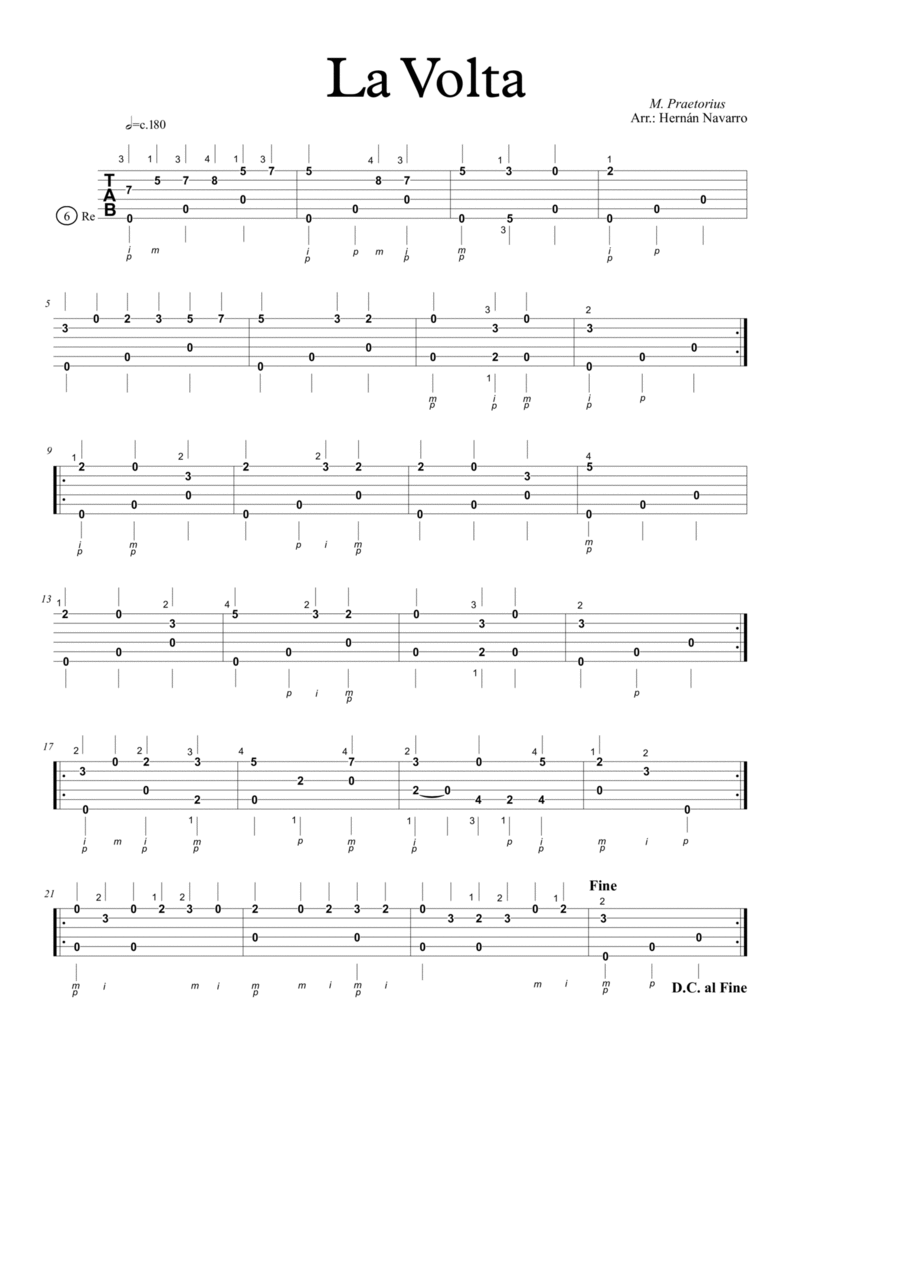 La Volta Acoustic Guitar scores gallery preview page 1