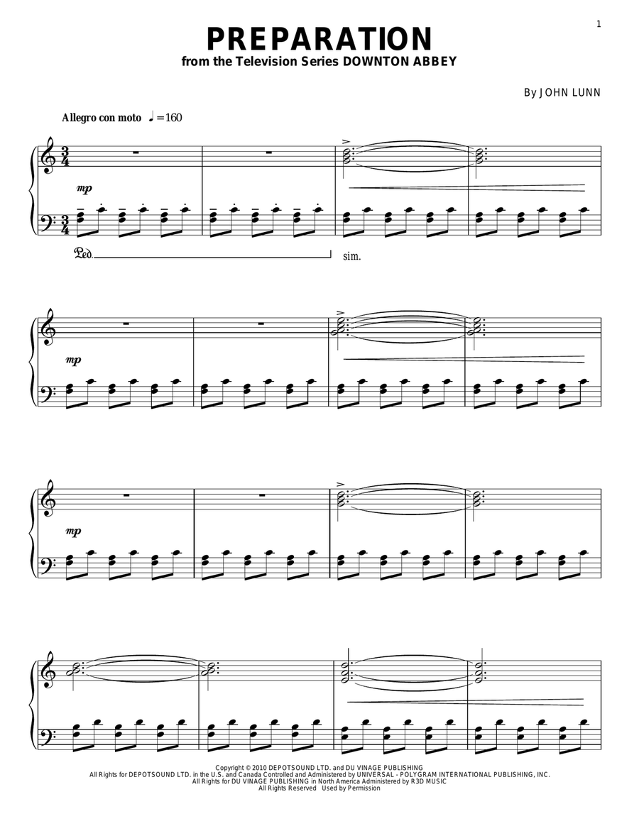 Preparation Piano Solo scores gallery preview page 1