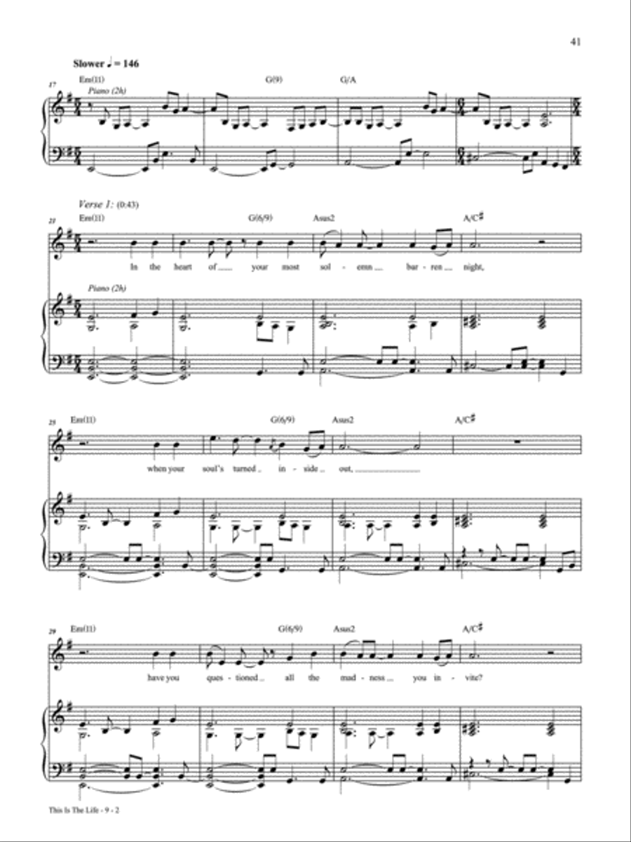 This is the Life Piano, Vocal, Guitar scores gallery preview page 2
