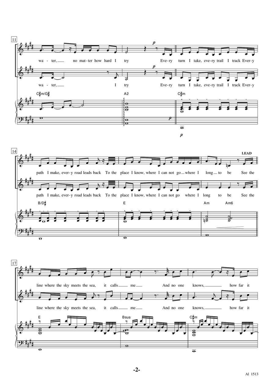 How Far I'll Go SA scores gallery preview page 2