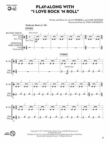 Bucket Blast: Rock Hits by Tom Anderson Choir - Sheet Music