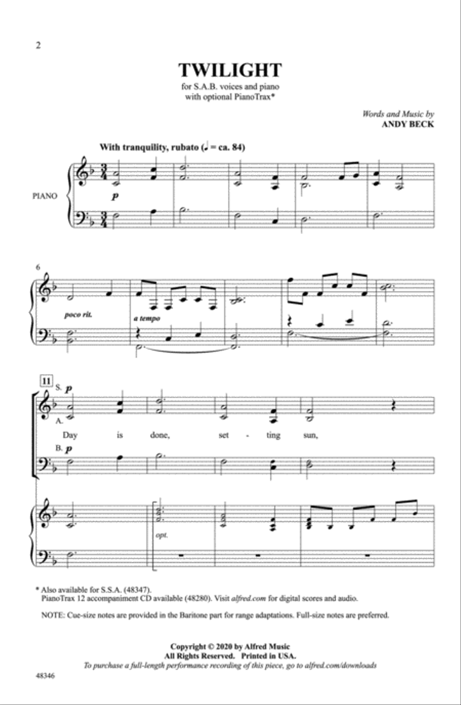 Twilight Choir scores gallery preview page 1