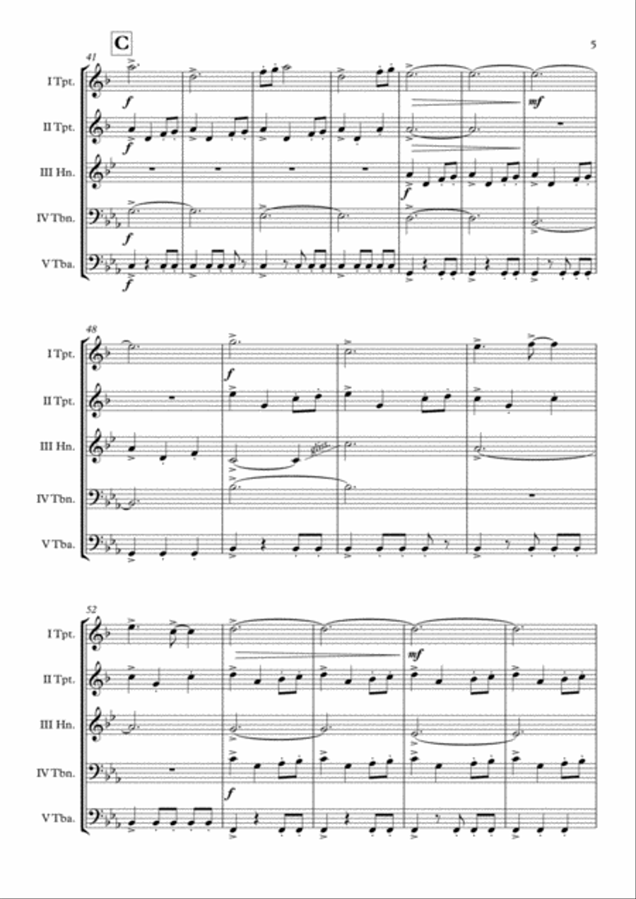 Game Of Thrones Game Of Thrones Brass Quintet scores gallery preview page 6