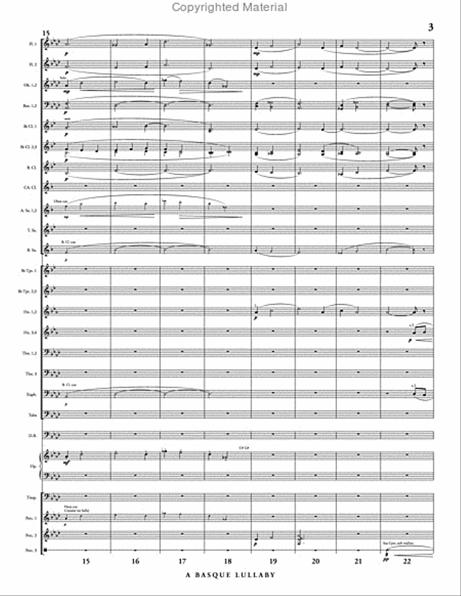 A Basque Lullaby Concert Band scores gallery preview page 4