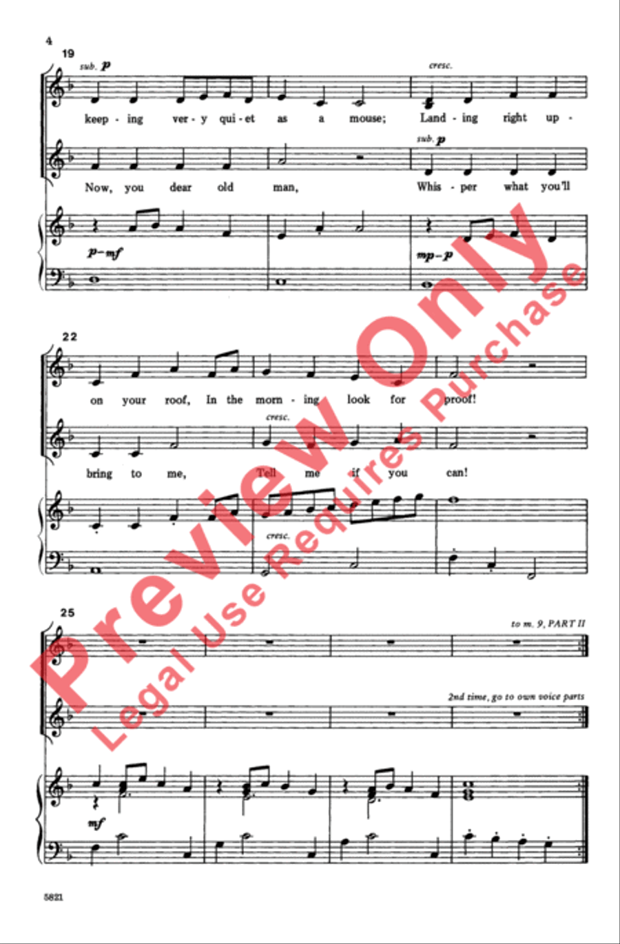 St. Nick at Night (Jolly Old St. Nicholas) 2-Part scores gallery preview page 4