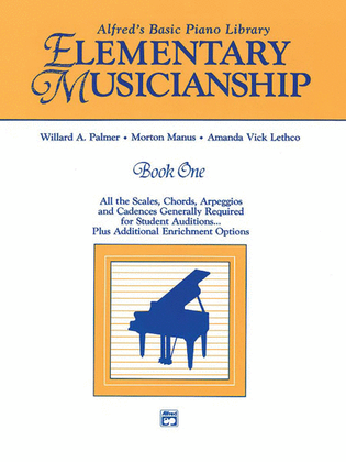 Book cover for Alfred's Basic Piano Library Musicianship Book, Book 1