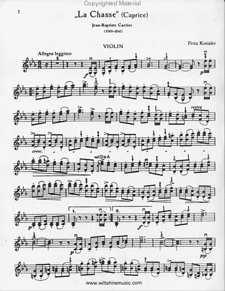 La Chasse Violin Solo scores gallery preview page 2