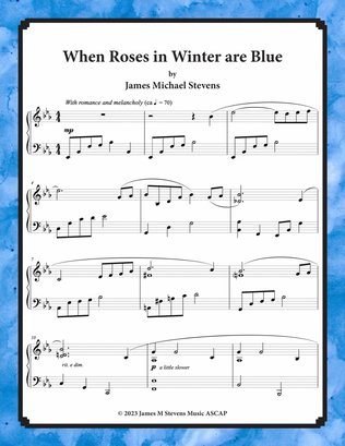Book cover for When Roses in Winter are Blue