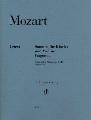 Book cover for Violin Sonatas, Fragments