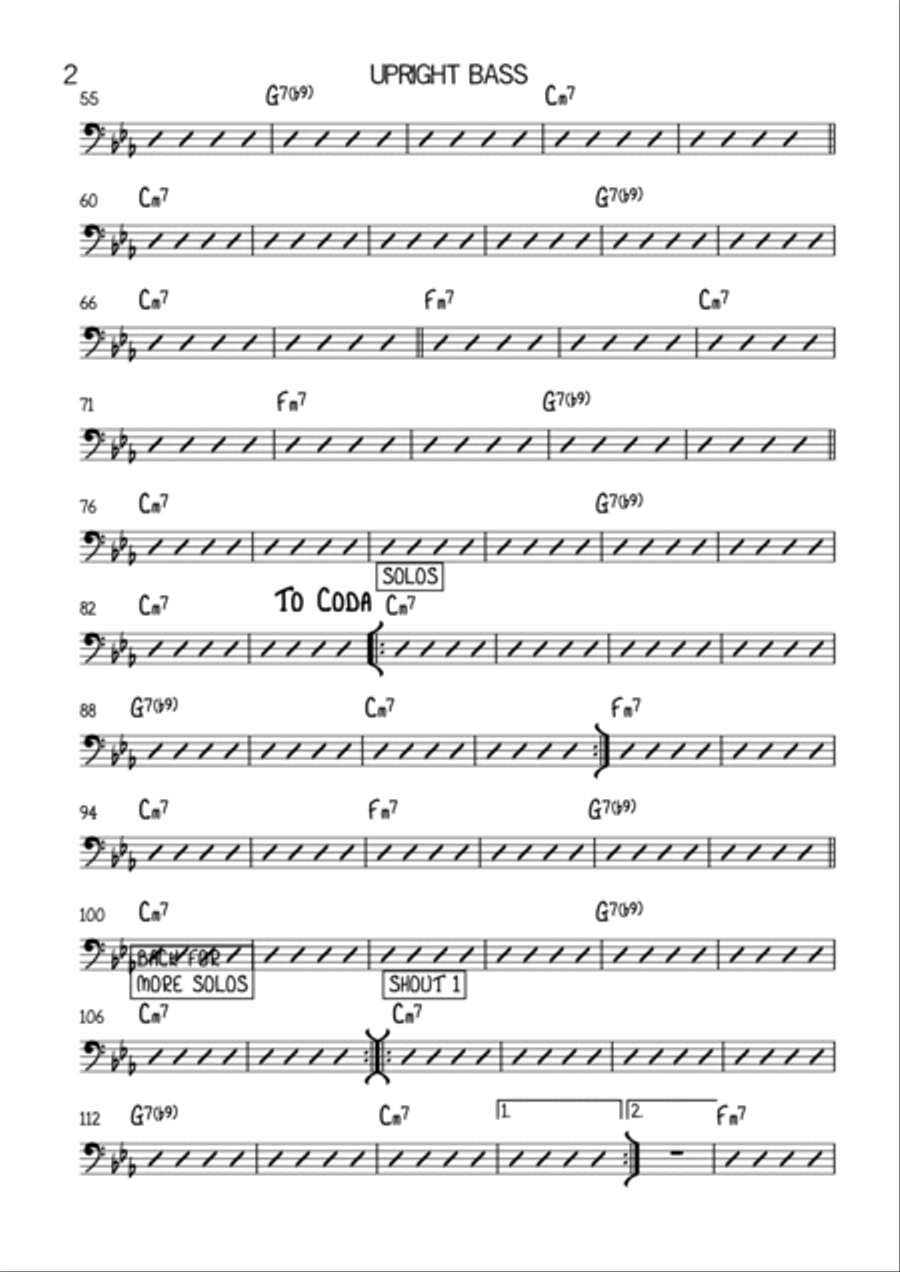 Egyptian Ella (Tpt, Clarinet, Tnr, Tbn) Jazz Ensemble scores gallery preview page 5