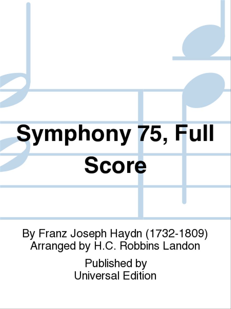Symphony 75, Full Score Score scores gallery preview page 1