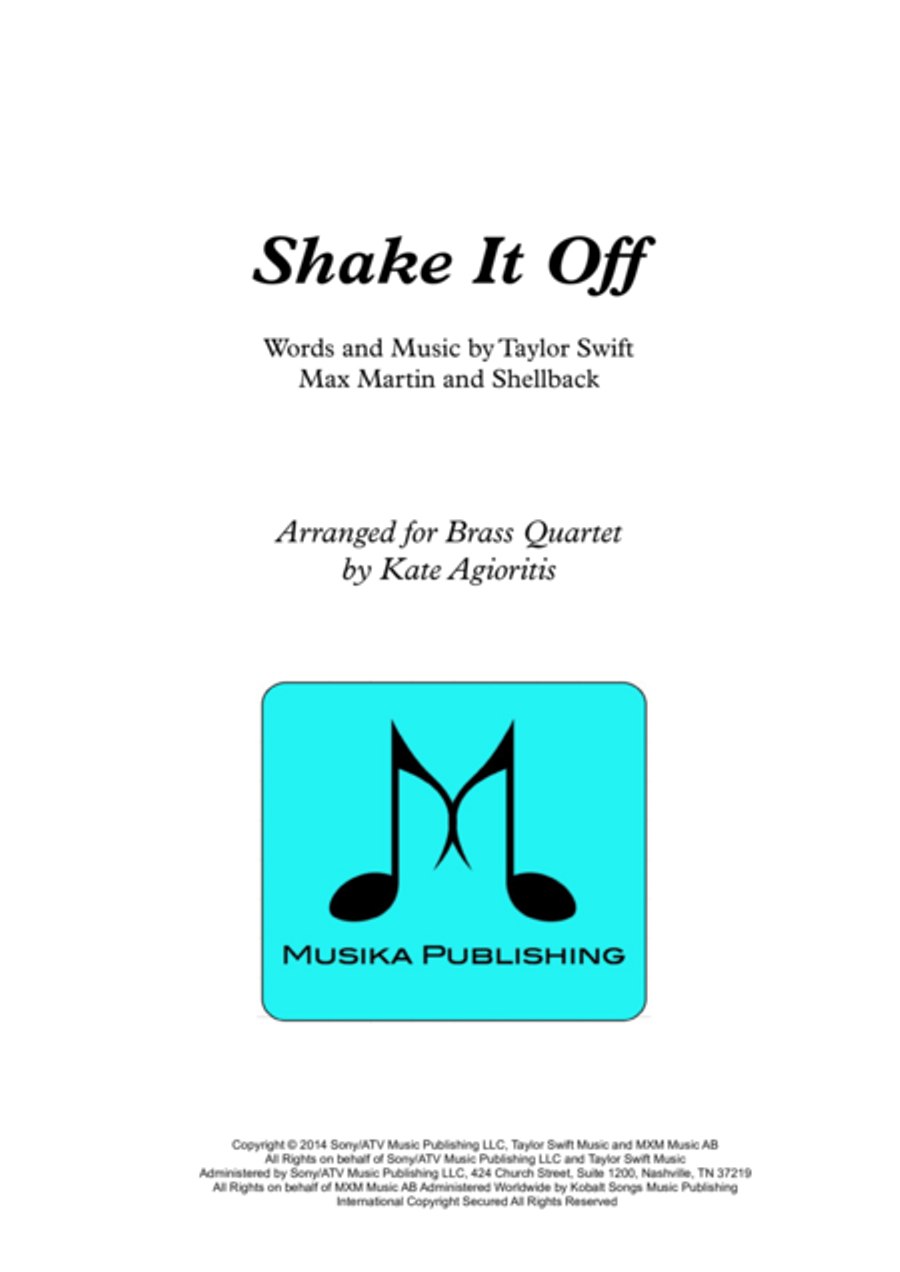 Shake It Off Brass Quartet scores gallery preview page 1