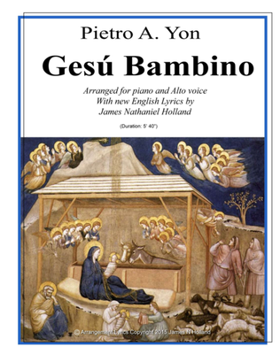 Gesu Bambino for Alto Voice and Piano with New English Lyrics