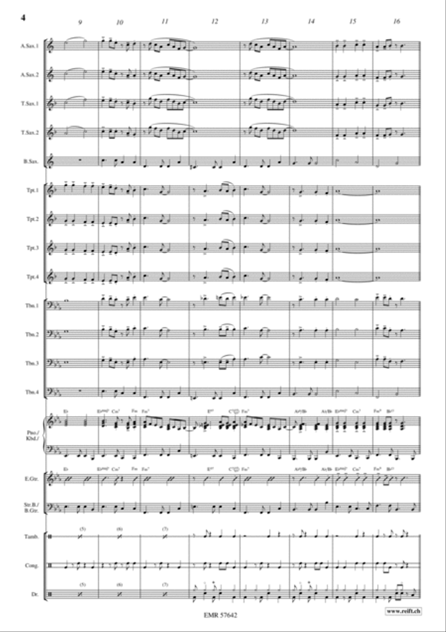 Bye Bye, My Friend, Bye Bye Big Band scores gallery preview page 6