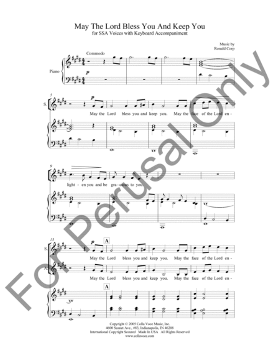 May The Lord Bless You And Keep You SSA scores gallery preview page 2