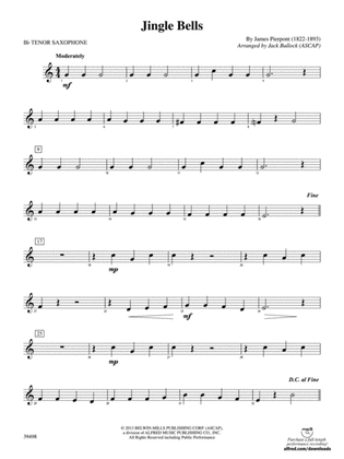 Jingle Bells: B-flat Tenor Saxophone