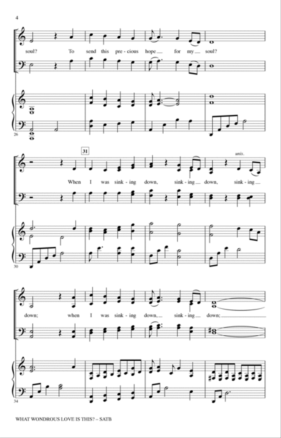 What Wondrous Love Is This? (arr. Heather Sorenson) 4-Part scores gallery preview page 3