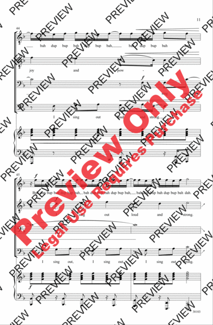 I Sing Out Men's Choir scores gallery preview page 11