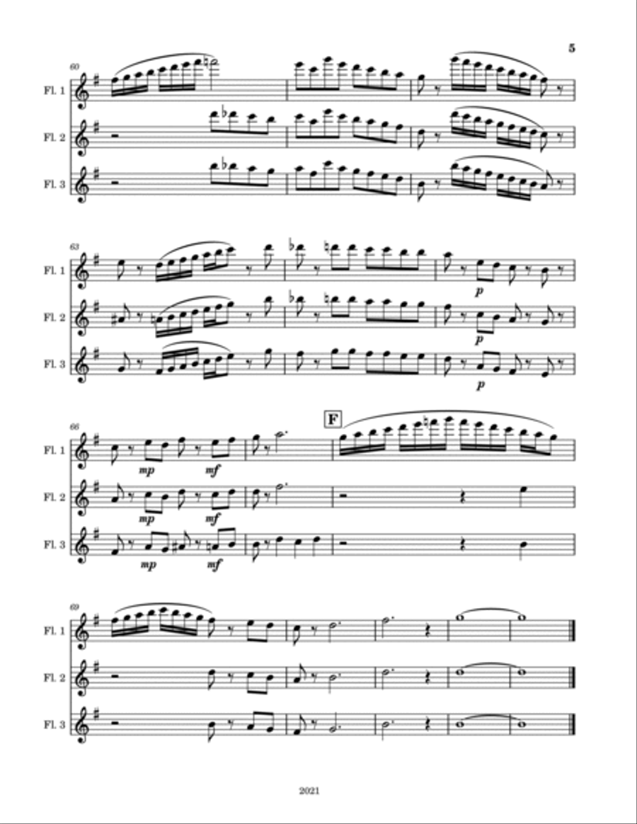 Those Flutes are Crazy Those Flutes are Crazy Woodwind Trio scores gallery preview page 5
