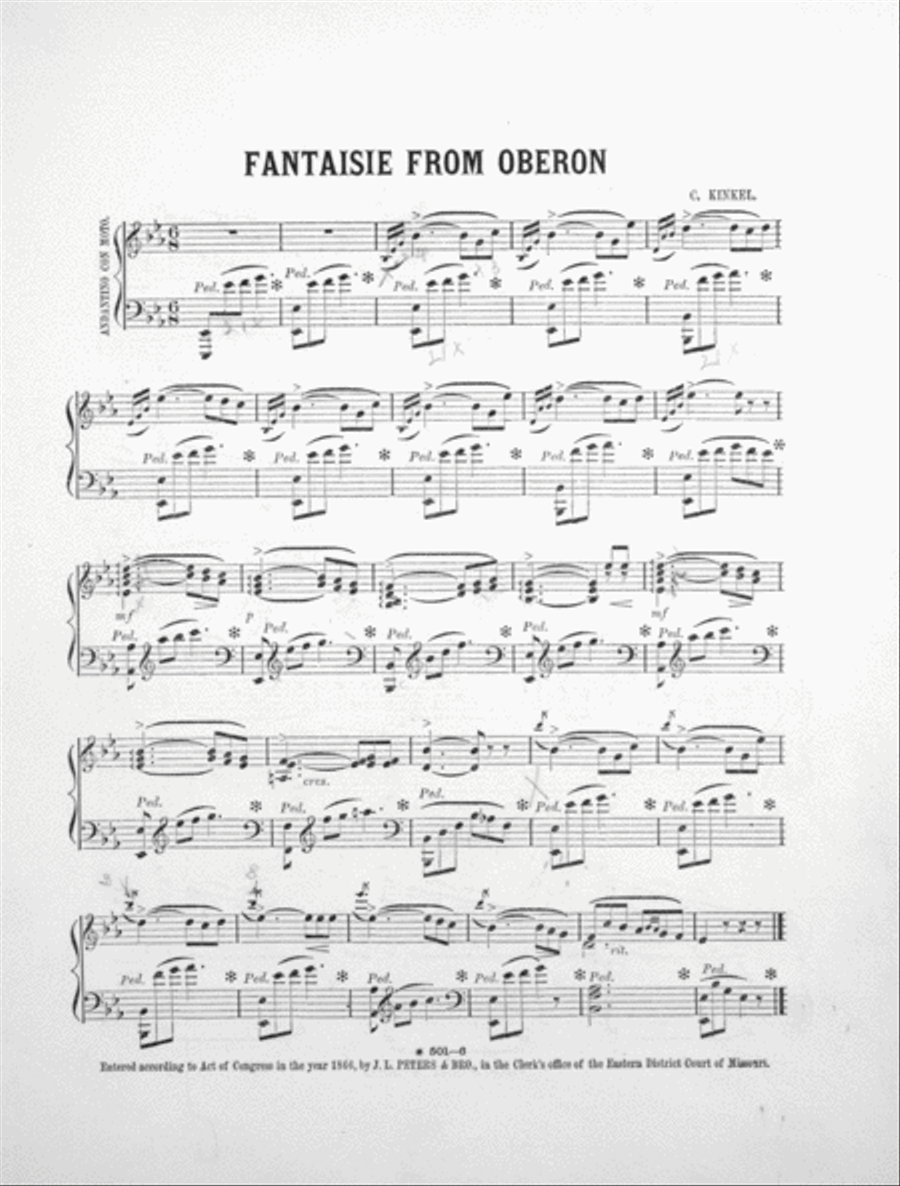 Mermaids' Song from Oberon Transcription Piano Solo scores gallery preview page 2